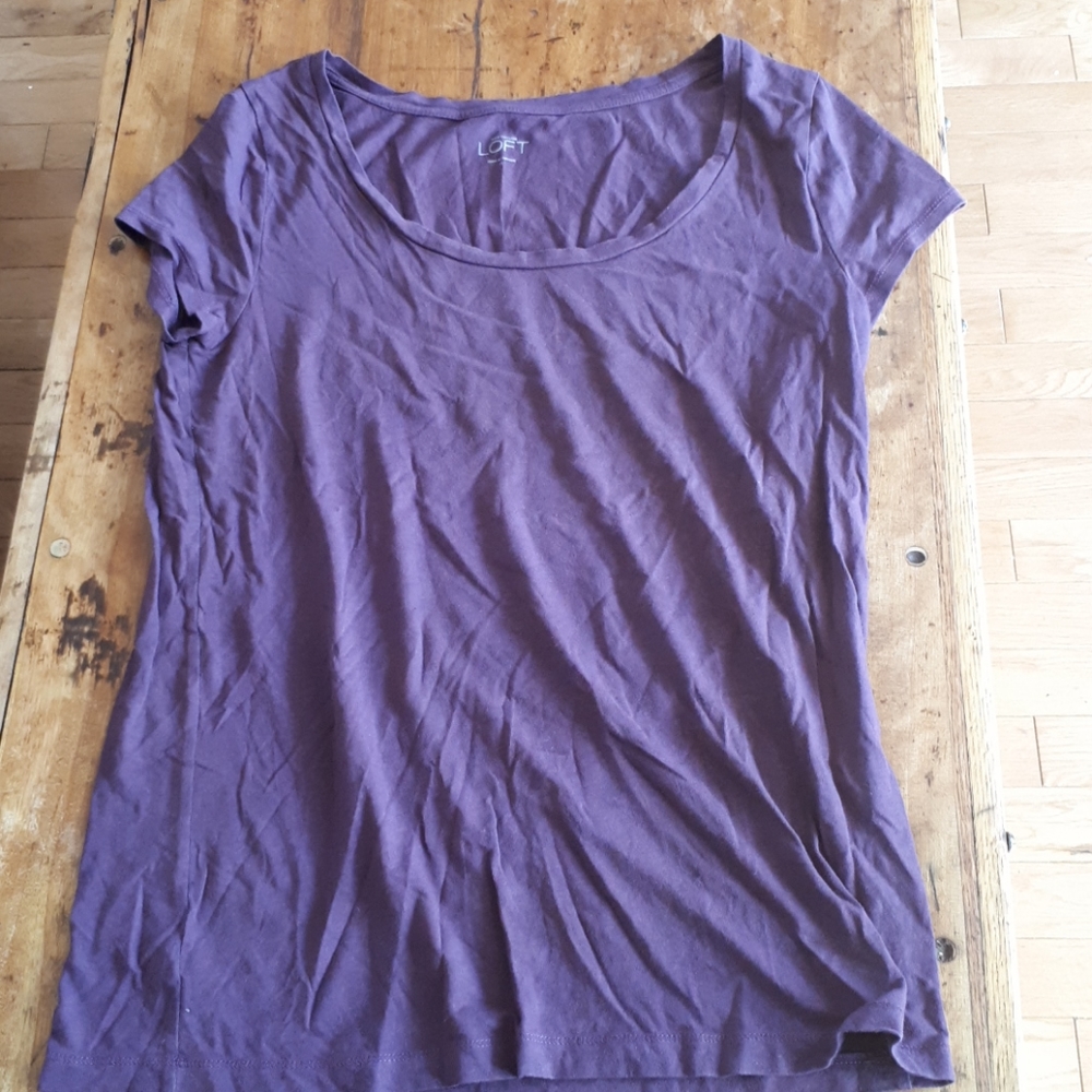 Plum coloured tee. Size M.  Loft.